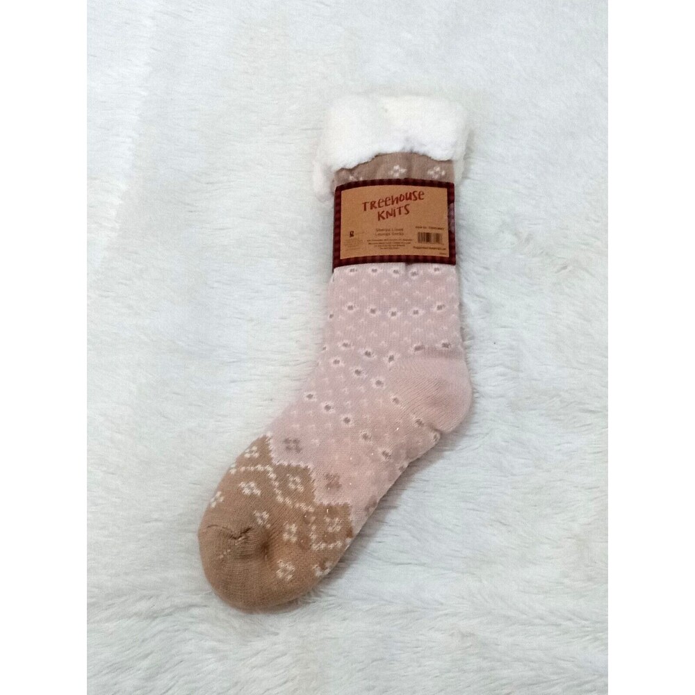Treehouse Knits Sherpa lined lounge socks (Shoe Size 4-10 / Sock Size 9-11) -NEW - Picture 6 of 6